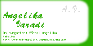 angelika varadi business card